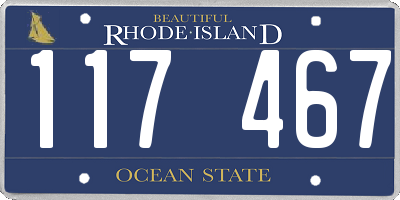 RI license plate 117467