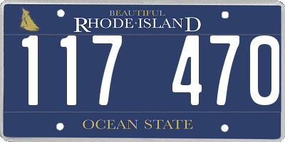 RI license plate 117470