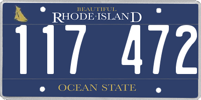 RI license plate 117472