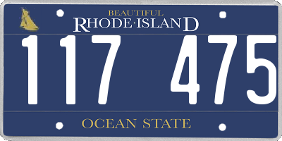 RI license plate 117475