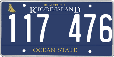 RI license plate 117476