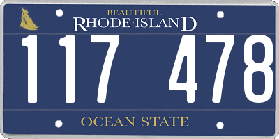RI license plate 117478