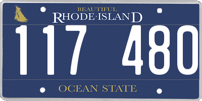 RI license plate 117480