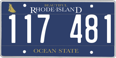 RI license plate 117481