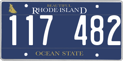RI license plate 117482