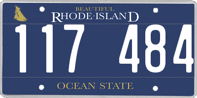 RI license plate 117484
