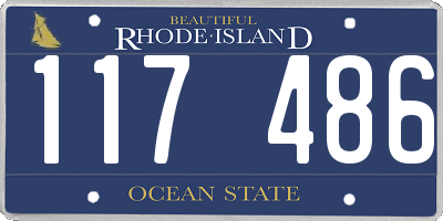 RI license plate 117486