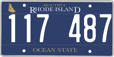 RI license plate 117487