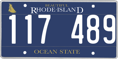 RI license plate 117489