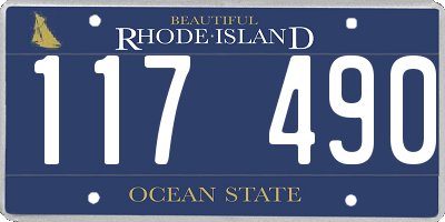 RI license plate 117490