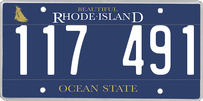 RI license plate 117491