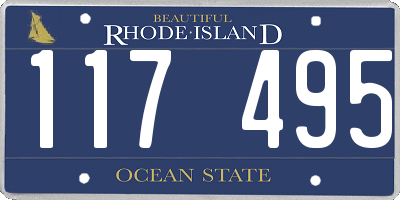 RI license plate 117495