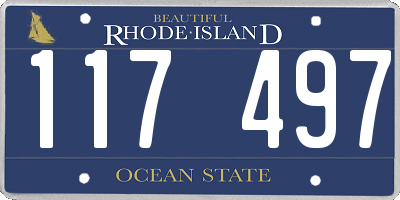 RI license plate 117497