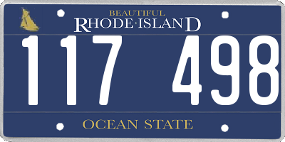 RI license plate 117498