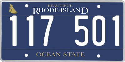 RI license plate 117501