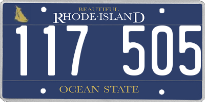 RI license plate 117505