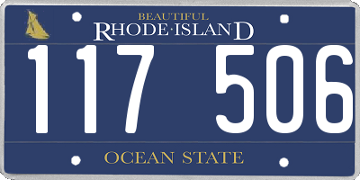 RI license plate 117506