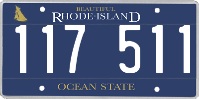 RI license plate 117511