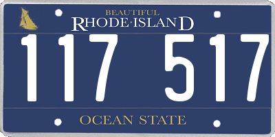 RI license plate 117517