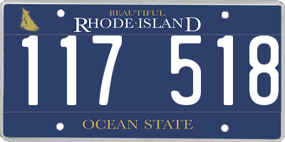 RI license plate 117518