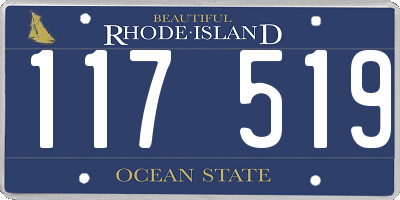 RI license plate 117519