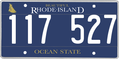 RI license plate 117527