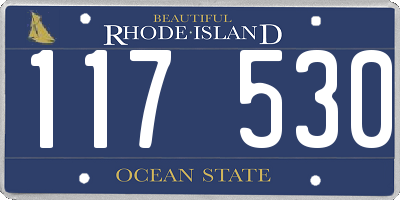 RI license plate 117530