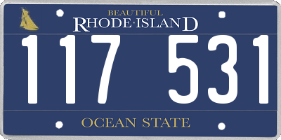 RI license plate 117531