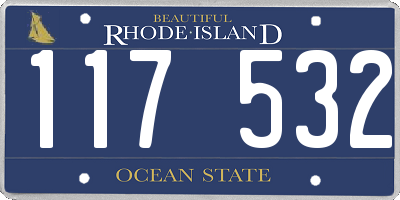 RI license plate 117532