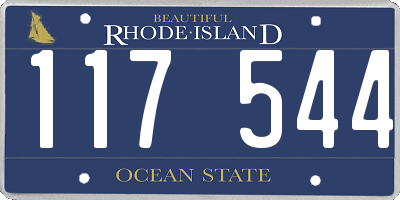 RI license plate 117544
