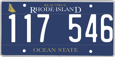 RI license plate 117546