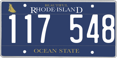 RI license plate 117548