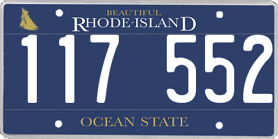 RI license plate 117552
