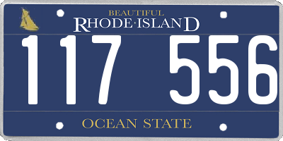 RI license plate 117556