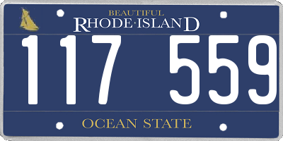 RI license plate 117559