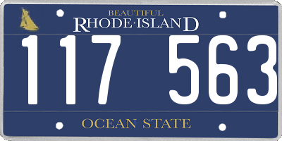RI license plate 117563