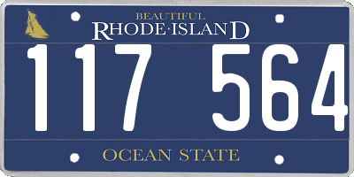 RI license plate 117564