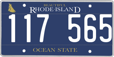 RI license plate 117565