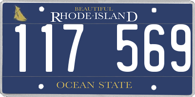 RI license plate 117569