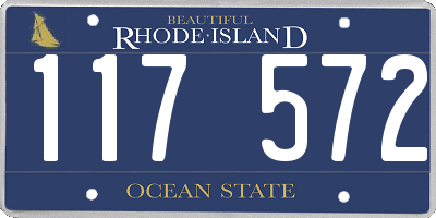 RI license plate 117572
