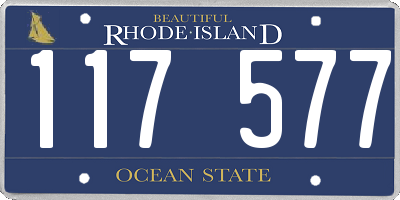 RI license plate 117577