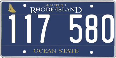 RI license plate 117580