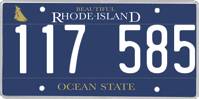 RI license plate 117585