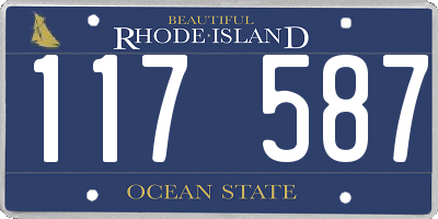 RI license plate 117587