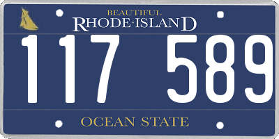 RI license plate 117589