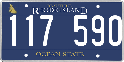 RI license plate 117590