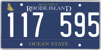 RI license plate 117595