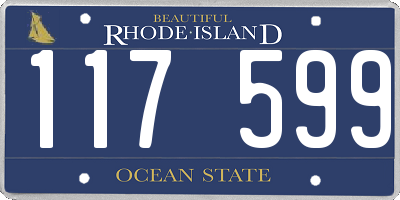 RI license plate 117599