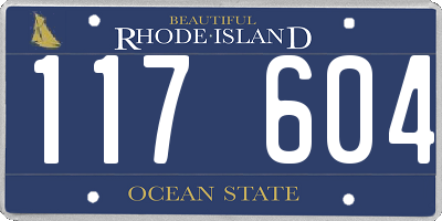 RI license plate 117604