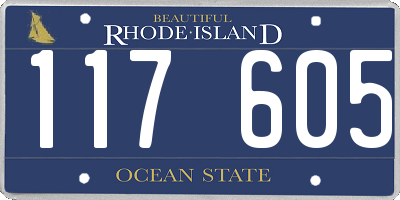 RI license plate 117605